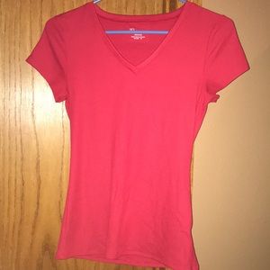Red V-neck